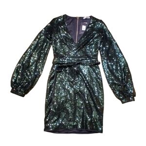 Fashion Nova Green Sequin Mini Dress NWT Size S